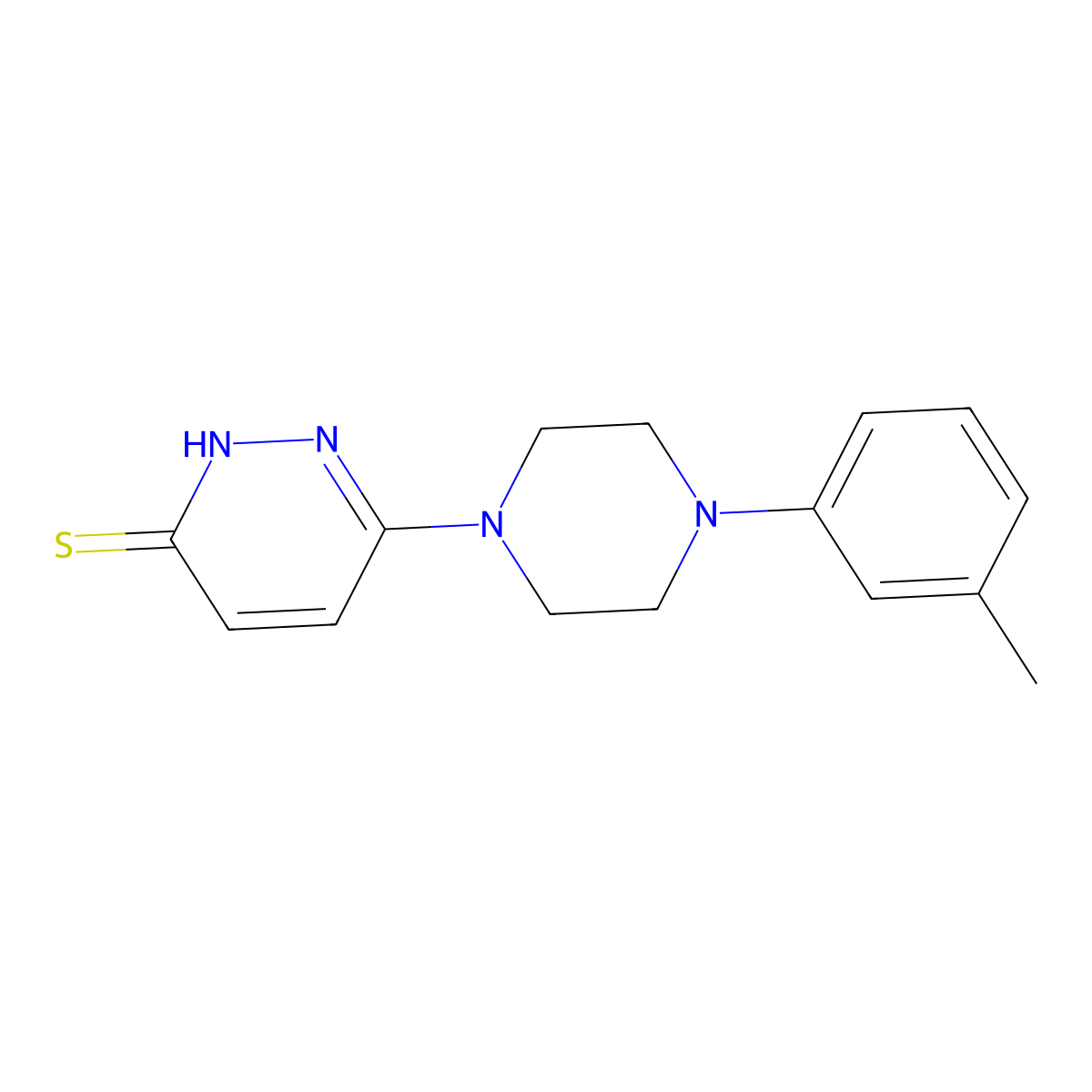 6-[4-(3-Methylphenyl)piperazin-1-yl]-2,3-dihydropyridazine-3-thione molecular structure, CAS 100241-61-0