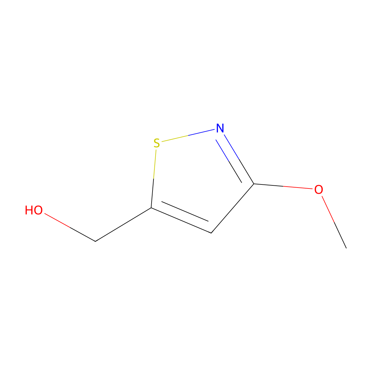 (3-Methoxy-1,2-thiazol-5-yl)methanol molecular structure, CAS 100241-92-7