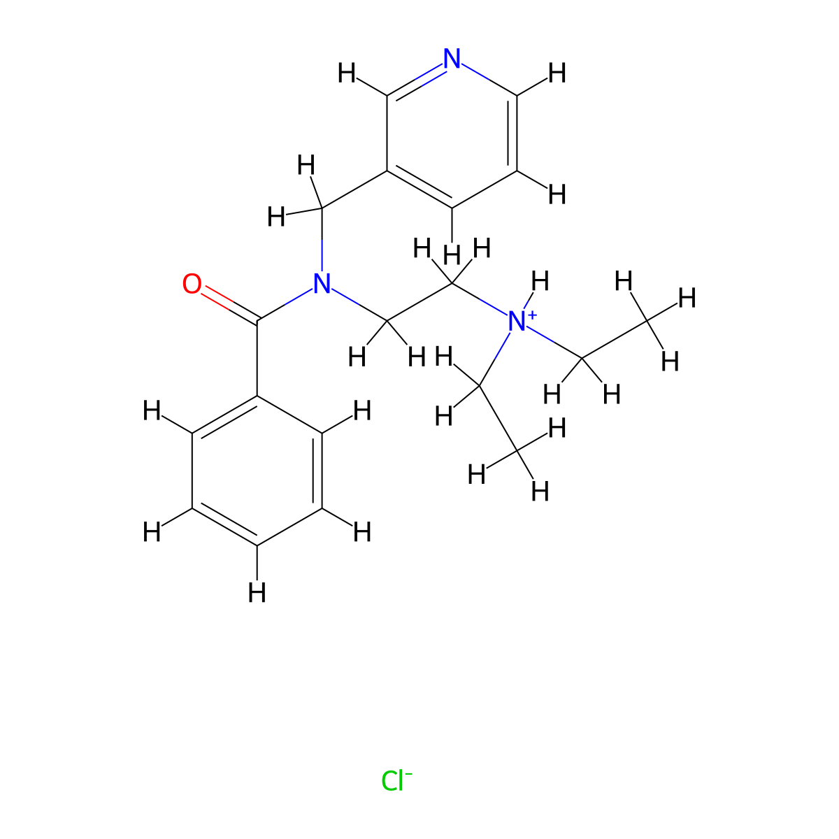 Benzamide, N-(2-(diethylamino)ethyl)-N-(3-pyridylmethyl)-, hydrochloride molecular structure, CAS 100243-33-2