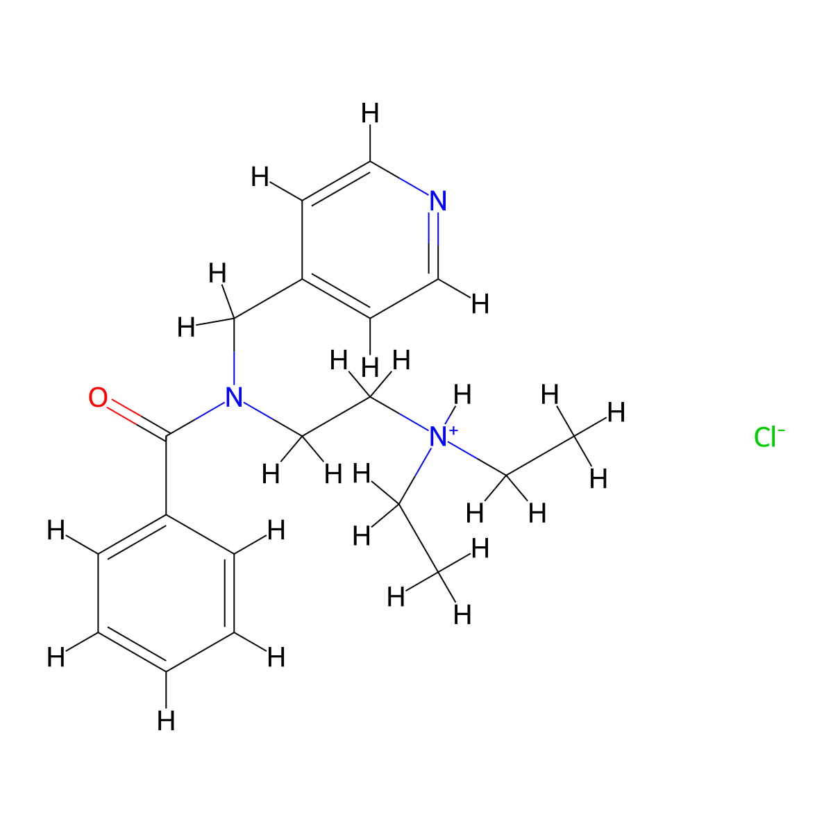 Benzamide, N-(2-(diethylamino)ethyl)-N-(4-pyridylmethyl)-, hydrochloride molecular structure, CAS 100243-34-3