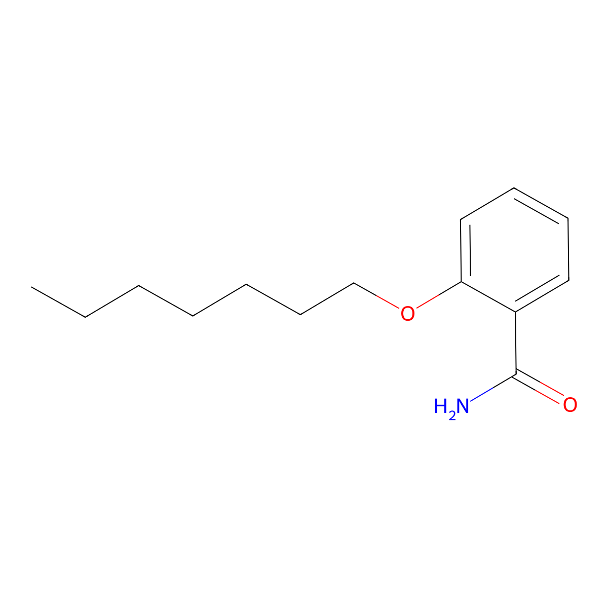 Benzamide, o-heptyloxy- molecular structure, CAS 100243-38-7