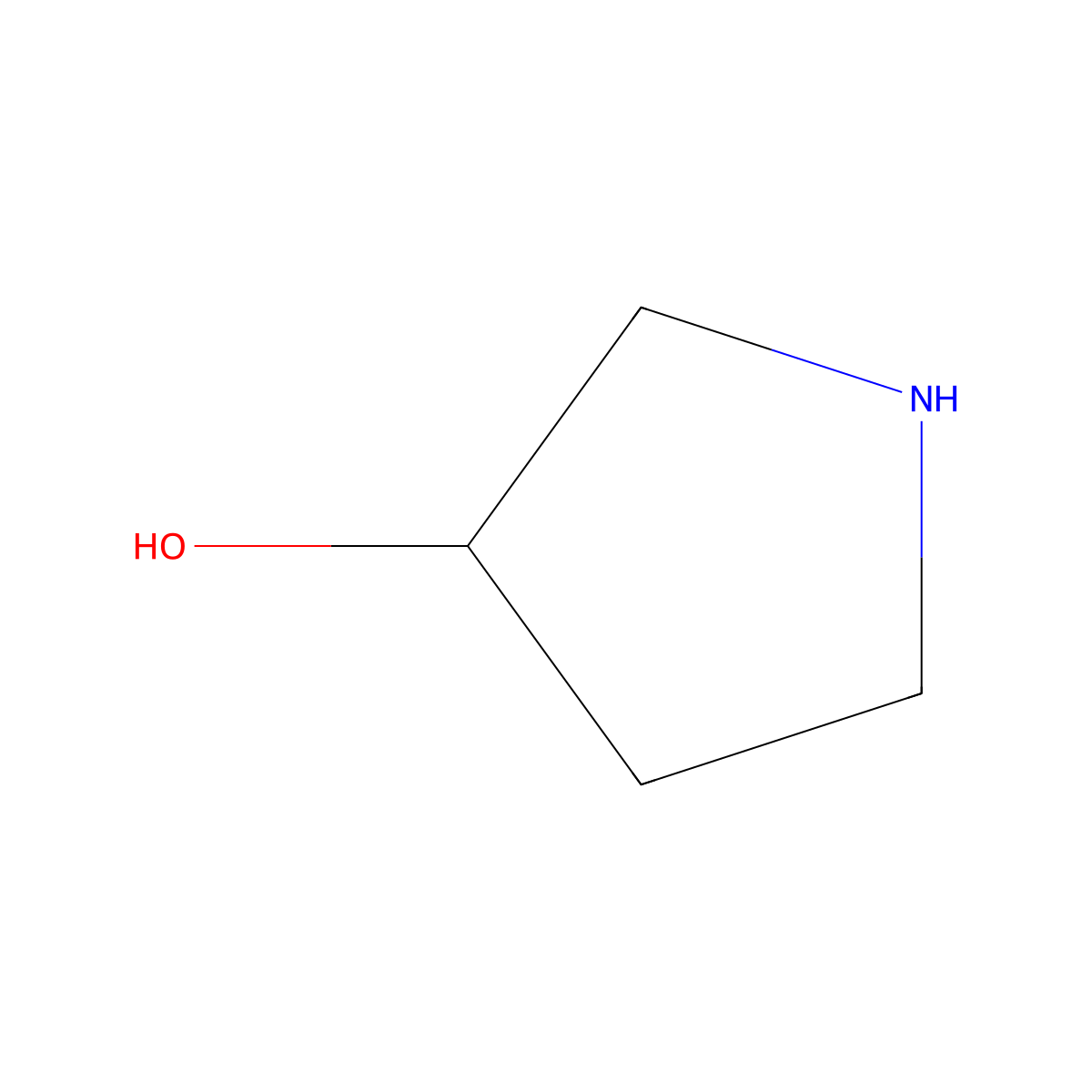 (3S)-pyrrolidin-3-ol molecular structure, CAS 100243-39-8