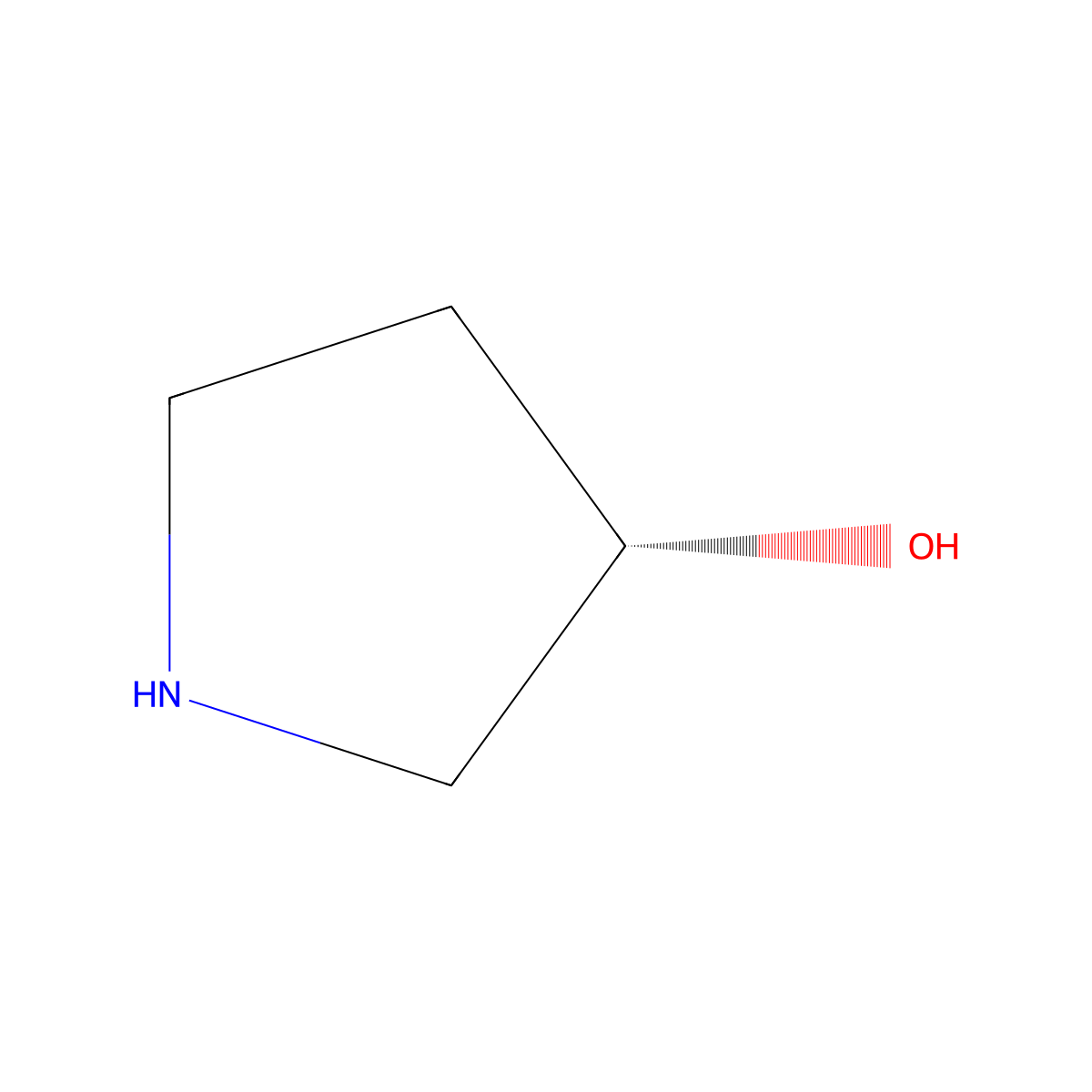 (3S)-pyrrolidin-3-ol molecular structure, CAS 100243-39-8