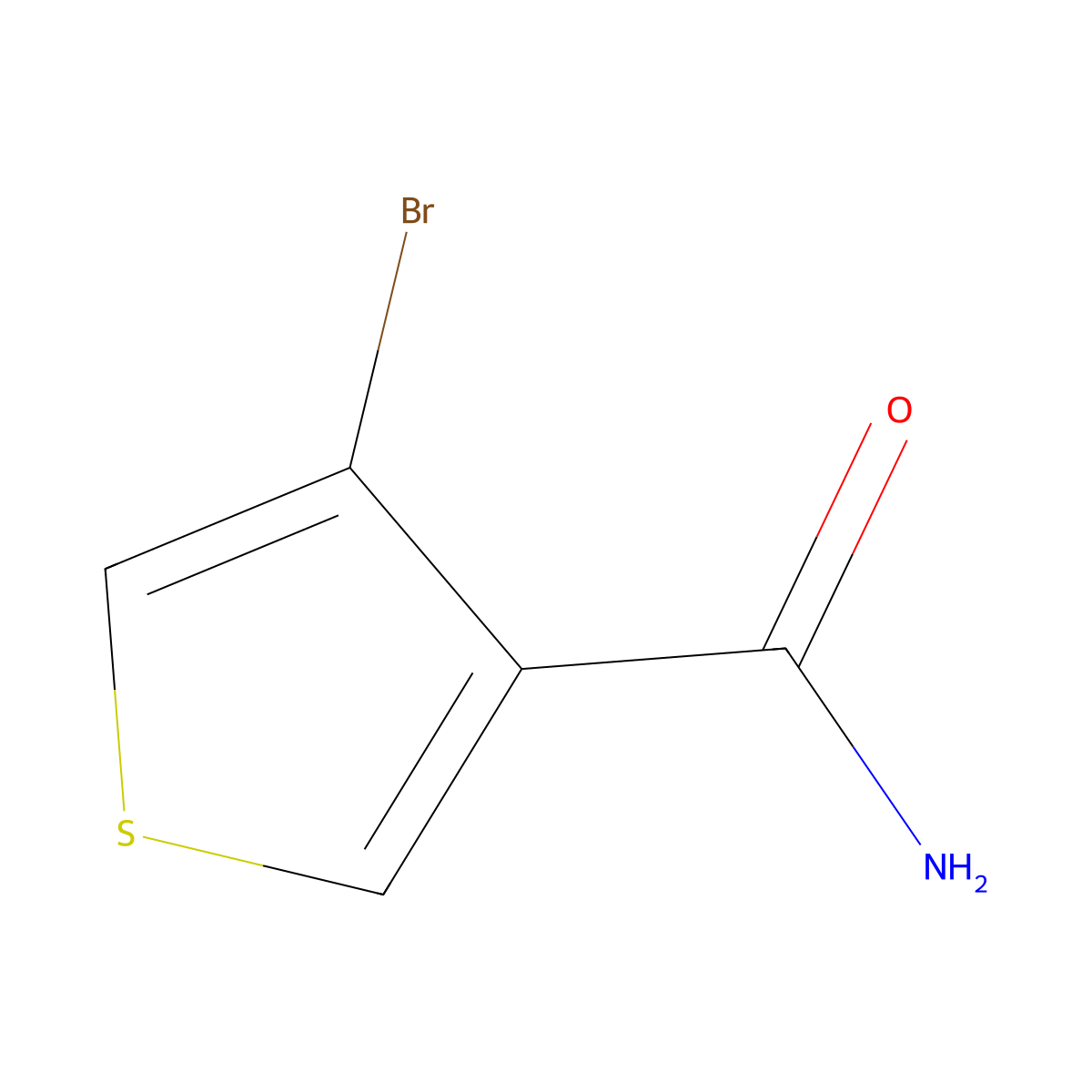 4-Bromothiophene-3-carboxamide molecular structure, CAS 100245-61-2