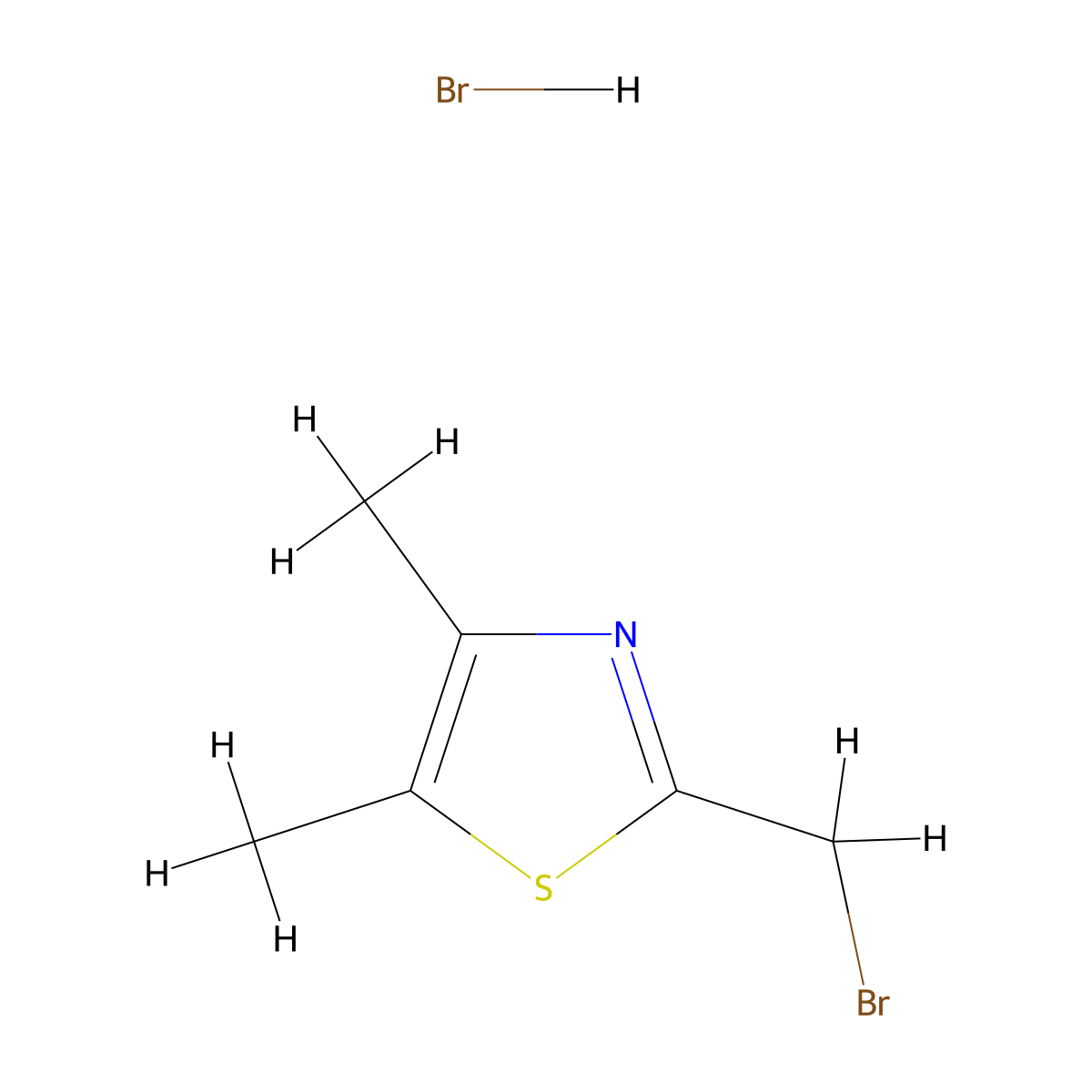 2-(Bromomethyl)-4,5-dimethyl-1,3-thiazole molecular structure, CAS 100245-78-1