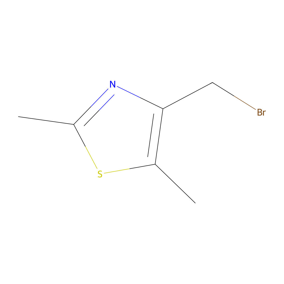 4-(Bromomethyl)-2,5-dimethylthiazole molecular structure, CAS 100245-80-5
