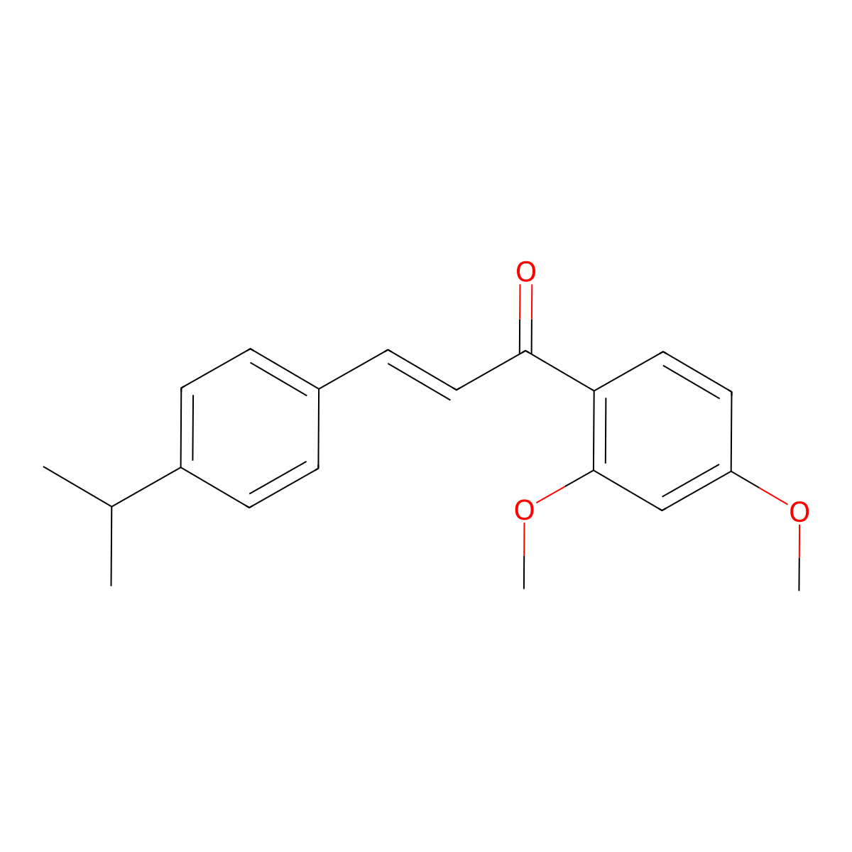(2E)-1-(2,4-Dimethoxyphenyl)-3-[4-(propan-2-yl)phenyl]prop-2-en-1-one molecular structure, CAS 1002460-32-3