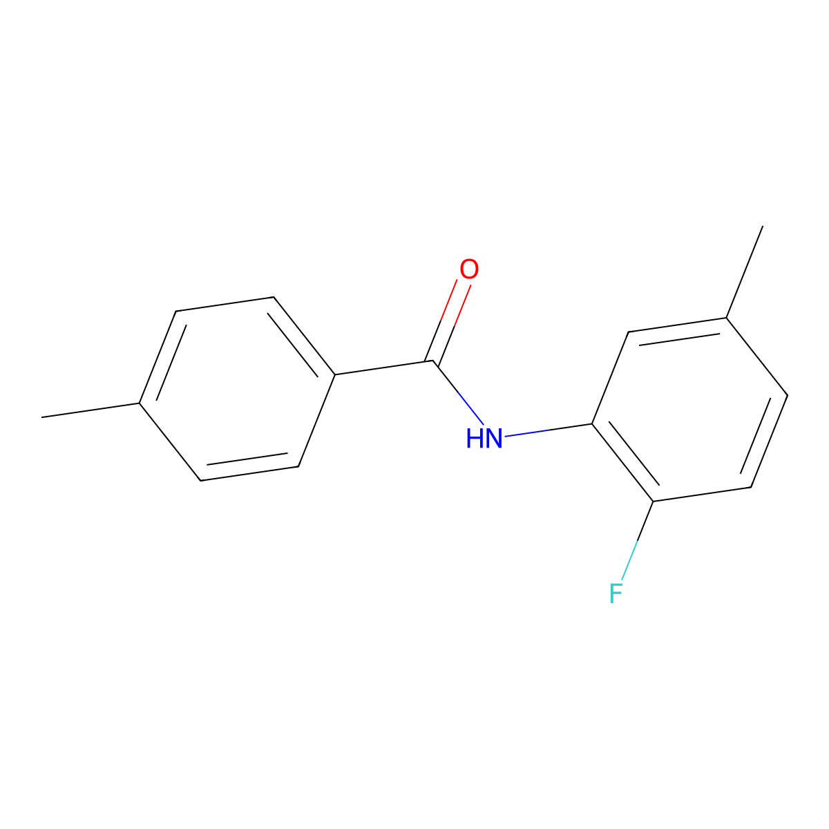 N-(2-fluoro-5-methylphenyl)-4-methylbenzamide molecular structure, CAS 1002463-95-7