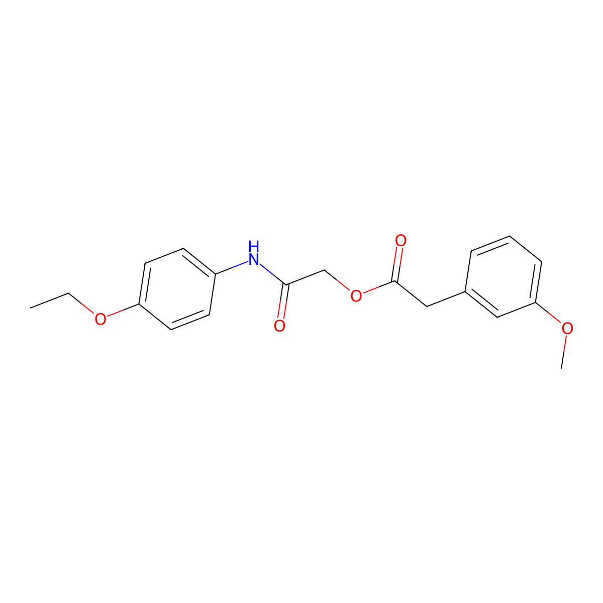 [2-(4-Ethoxyanilino)-2-oxoethyl] 2-(3-methoxyphenyl)acetate molecular structure, CAS 1002473-37-1