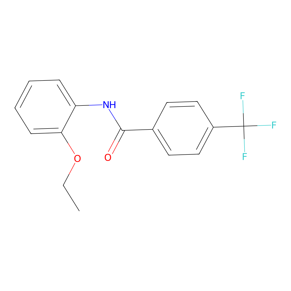 N-(2-ethoxyphenyl)-4-(trifluoromethyl)benzamide molecular structure, CAS 1002475-89-9