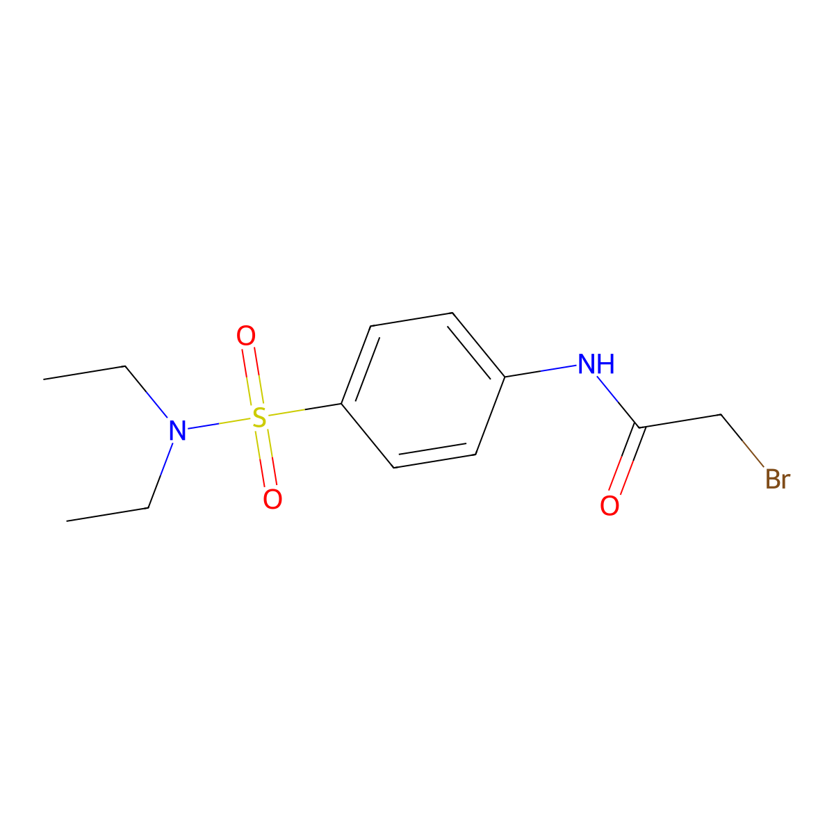 2-Bromo-N-{4-[(diethylamino)sulfonyl]-phenyl}acetamide molecular structure, CAS 100248-45-1