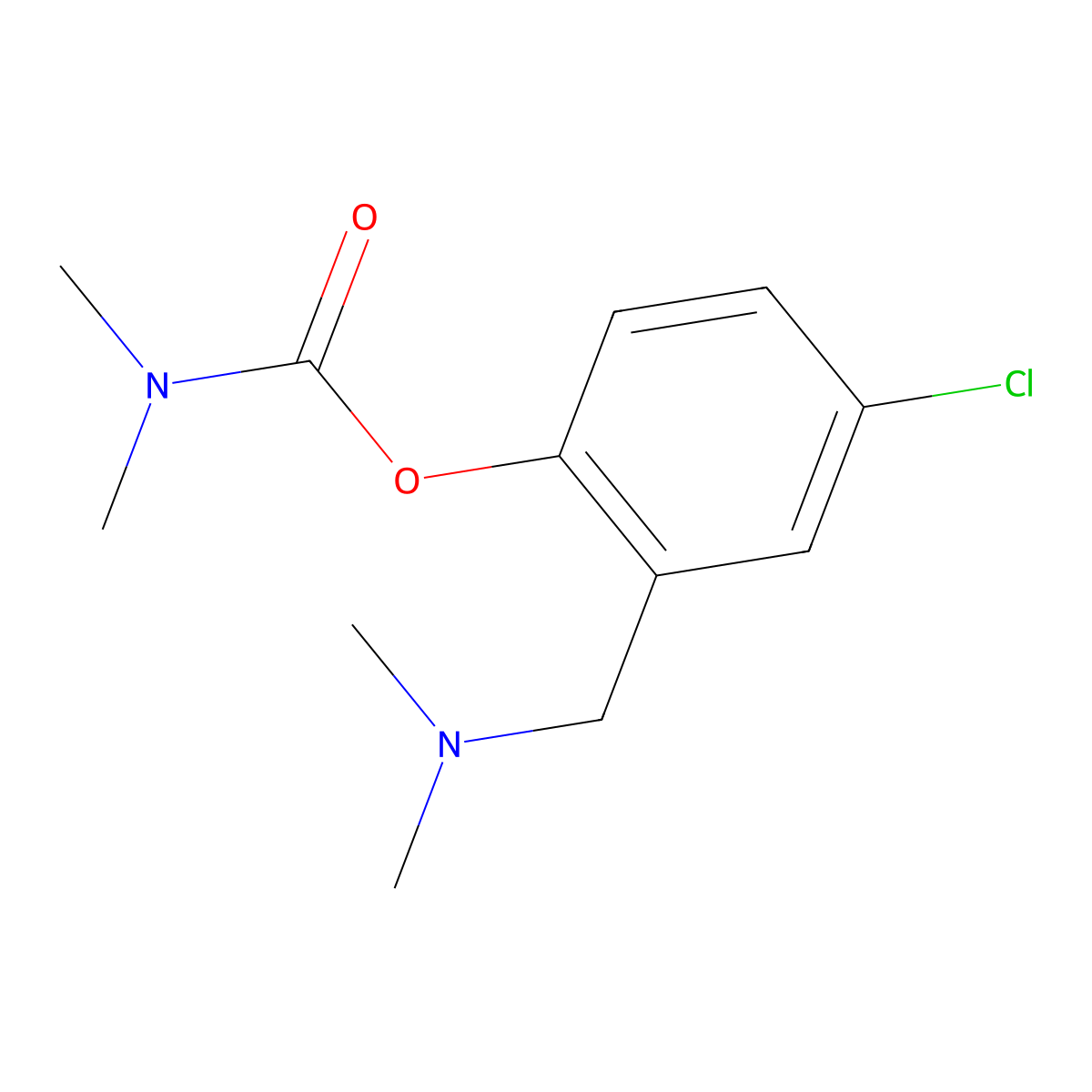 4-Chloro-2-[(dimethylamino)methyl]phenyl dimethylcarbamate molecular structure, CAS 100248-81-5