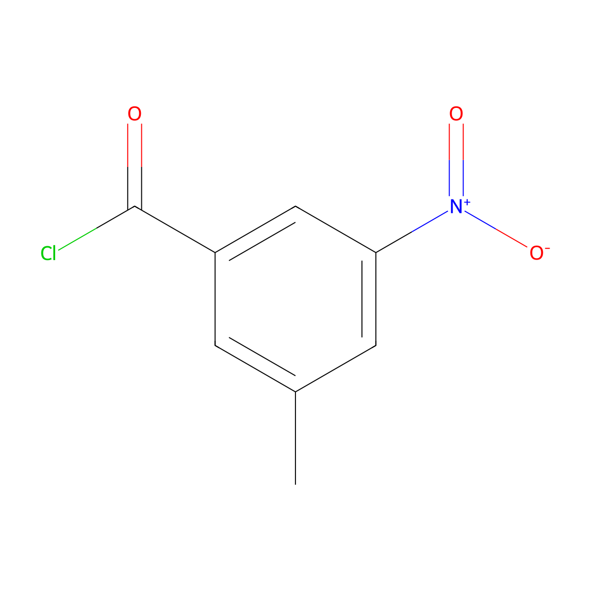 3-Methyl-5-nitrobenzoyl chloride molecular structure, CAS 100249-20-5