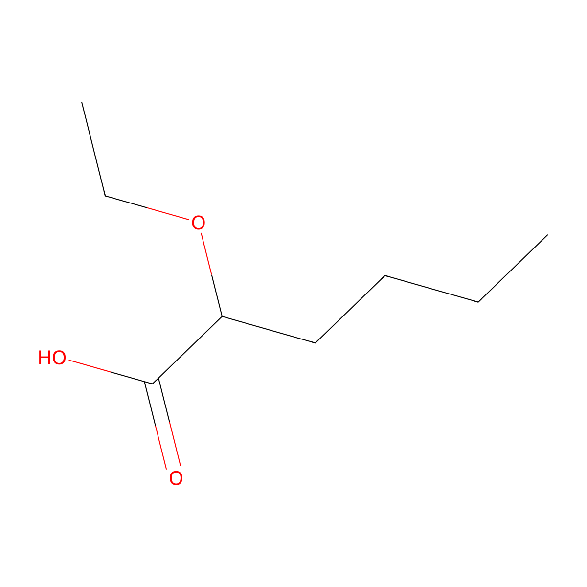 2-Ethoxyhexanoic acid molecular structure, CAS 100249-59-0
