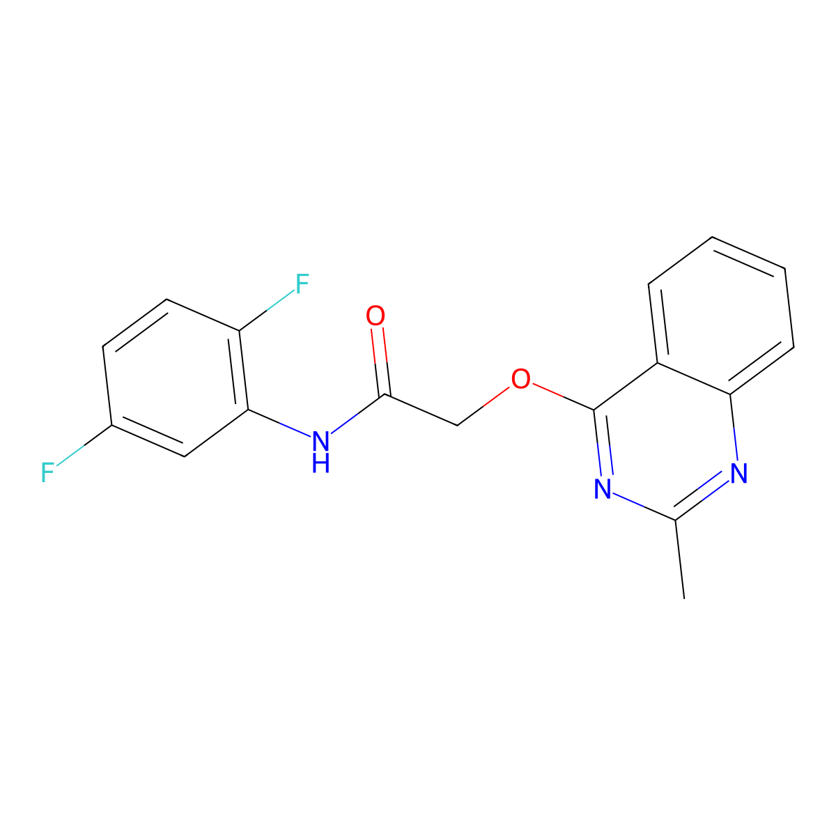 N-(2,5-difluorophenyl)-2-[(2-methylquinazolin-4-yl)oxy]acetamide molecular structure, CAS 1002496-92-5