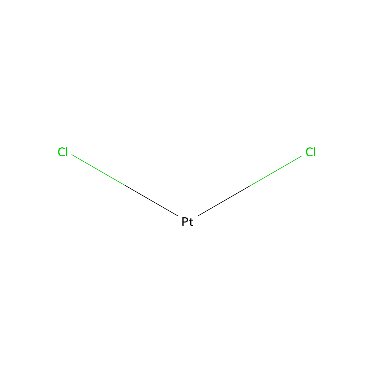 Platinous chloride molecular structure, CAS 10025-65-7