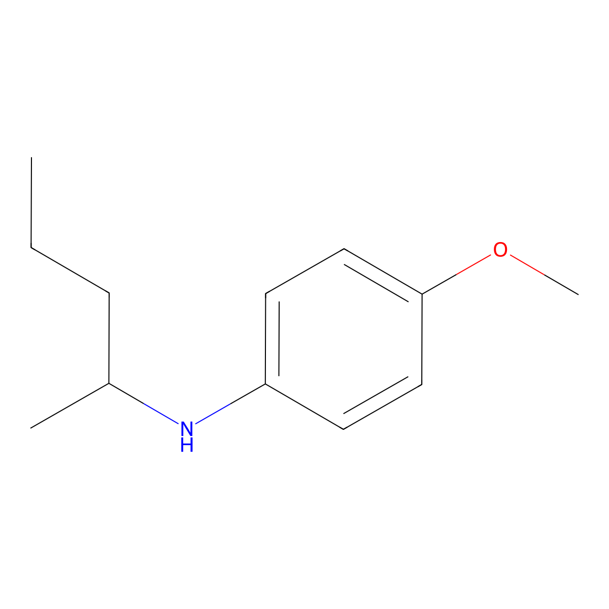 4-methoxy-N-(pentan-2-yl)aniline molecular structure, CAS 100251-67-0