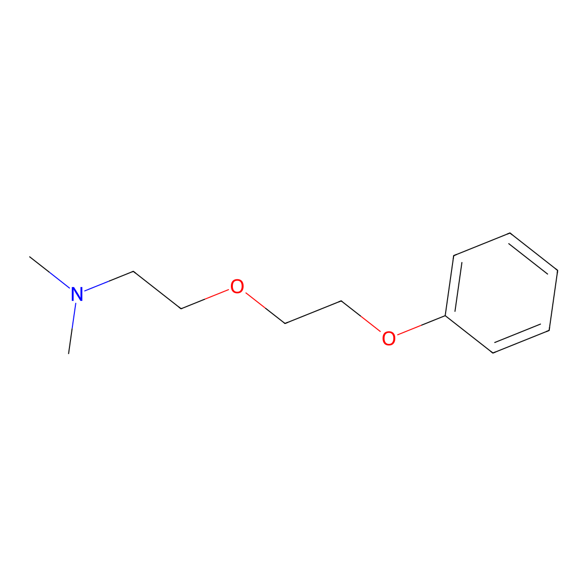N,N-dimethyl-2-(2-phenoxyethoxy)ethanamine molecular structure, CAS 100252-25-3