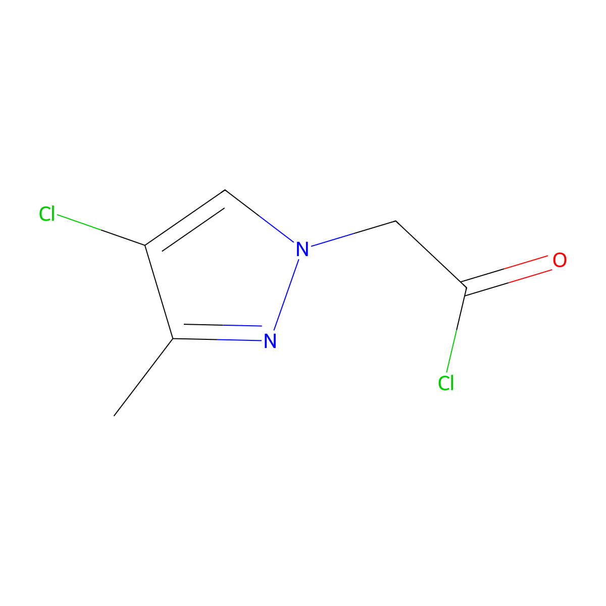 (4-Chloro-3-methyl-pyrazol-1-yl)-acetyl chloride molecular structure, CAS 1002534-97-5
