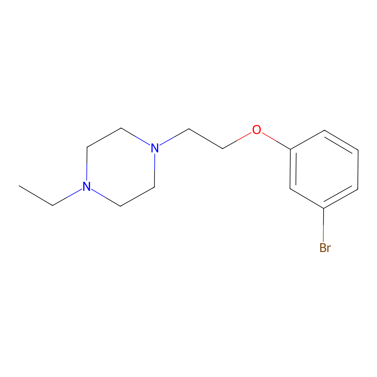 1-(2-(3-Bromophenoxy)ethyl)-4-ethylpiperazine molecular structure, CAS 1002536-33-5