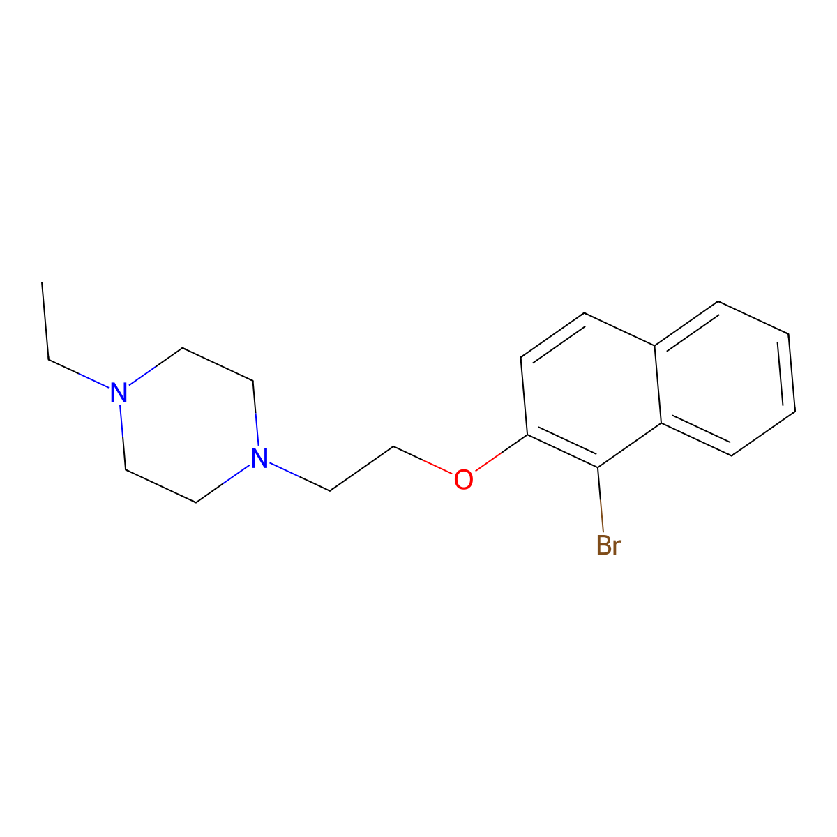 1-[2-[(1-Bromo-2-naphthalenyl)oxy]ethyl]-4-ethylpiperazine molecular structure, CAS 1002536-34-6