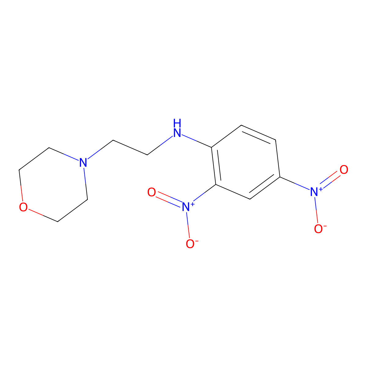 (2,4-Dinitrophenyl)[2-(4-morpholinyl)ethyl]amine molecular structure, CAS 100255-77-4