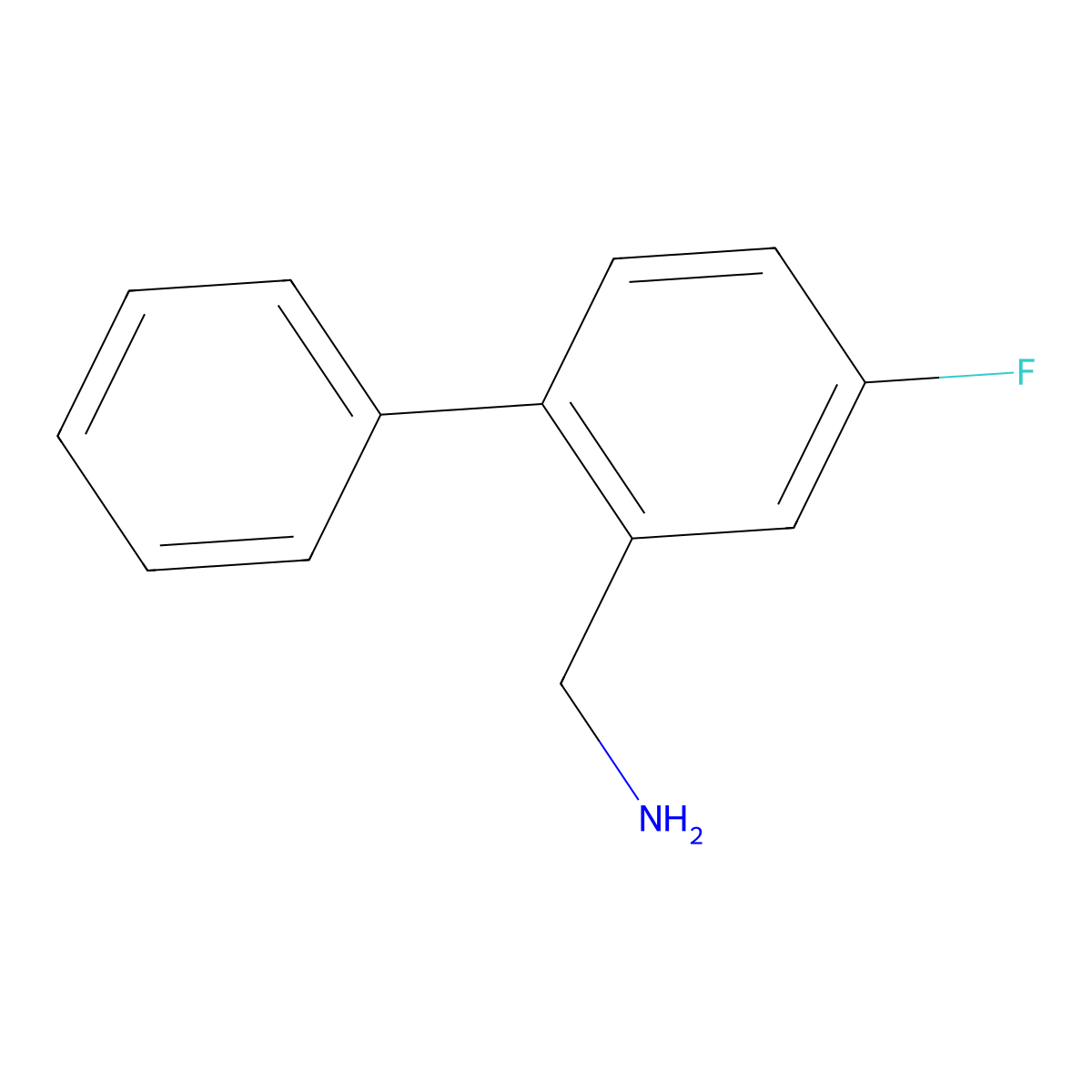 (4-Fluorobiphenyl-2-yl)methanamine molecular structure, CAS 1002557-10-9
