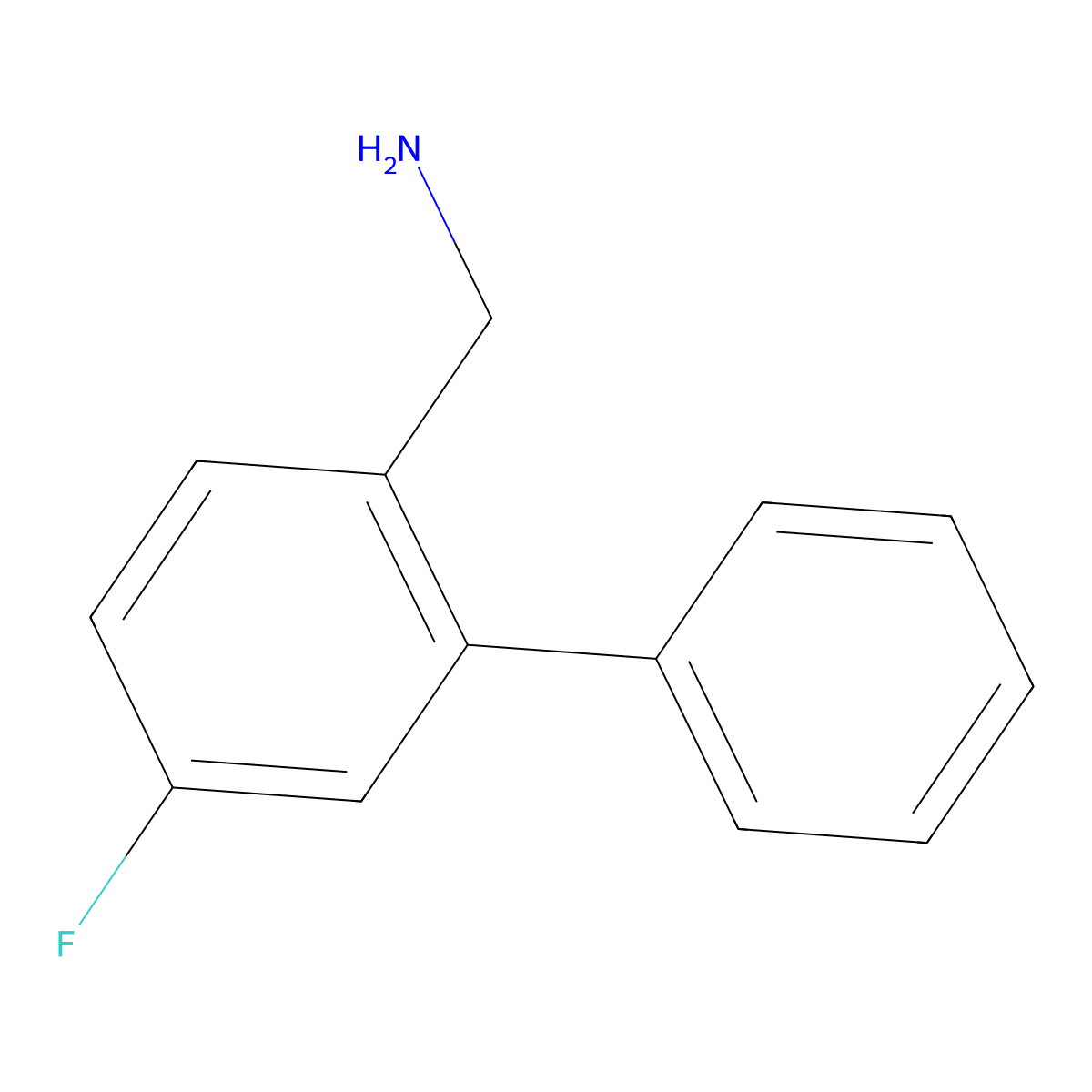 (5-Fluorobiphenyl-2-yl)methanamine molecular structure, CAS 1002557-11-0