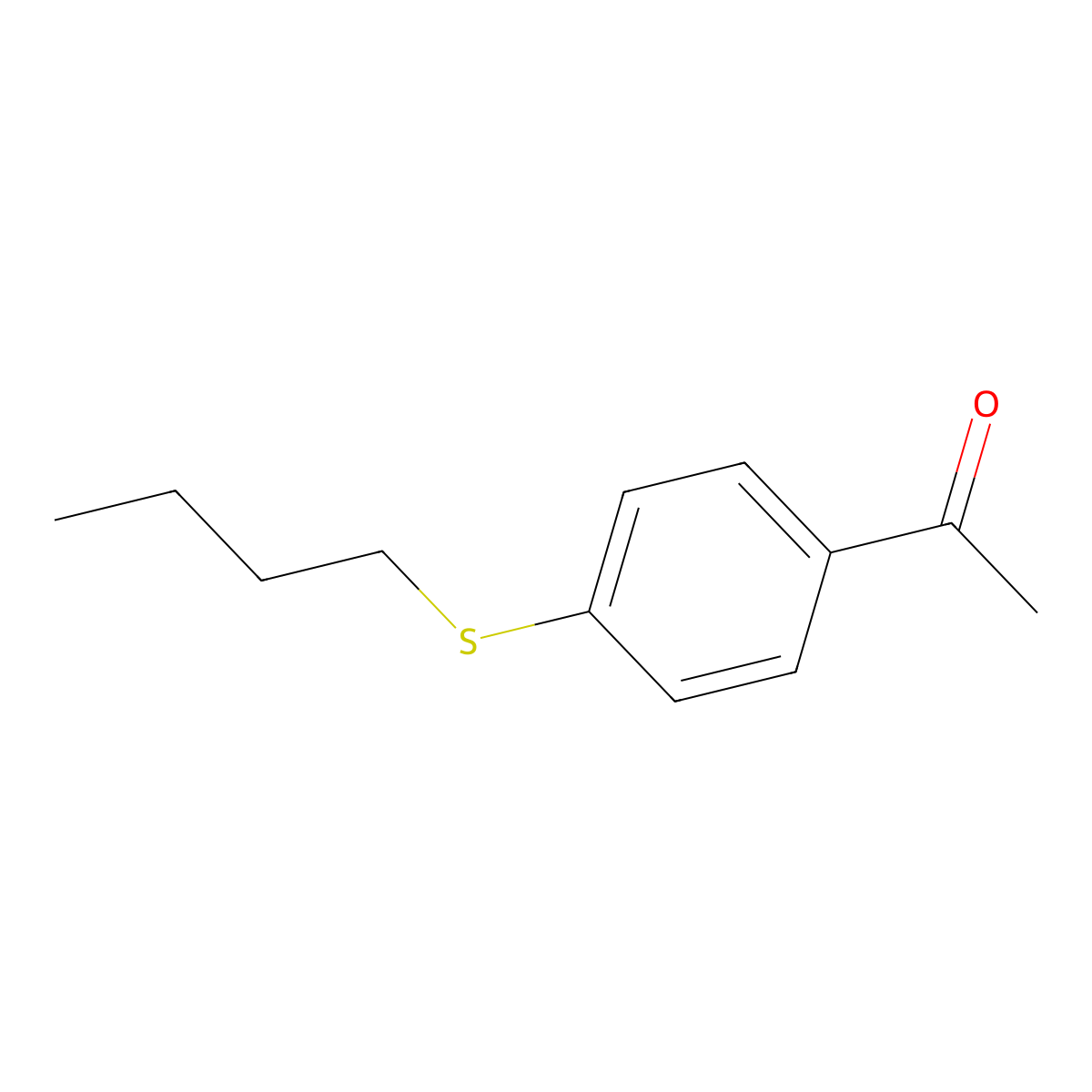 Ethanone, 1-[4-(butylthio)phenyl]- molecular structure, CAS 100256-29-9