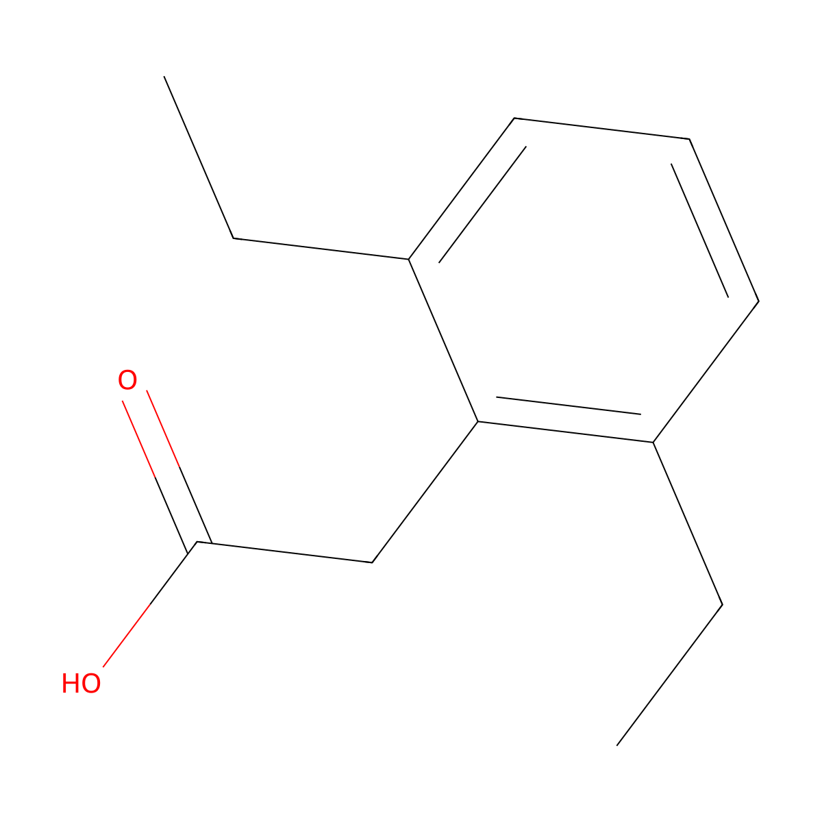 2-(2,6-Diethylphenyl)acetic acid molecular structure, CAS 100256-33-5