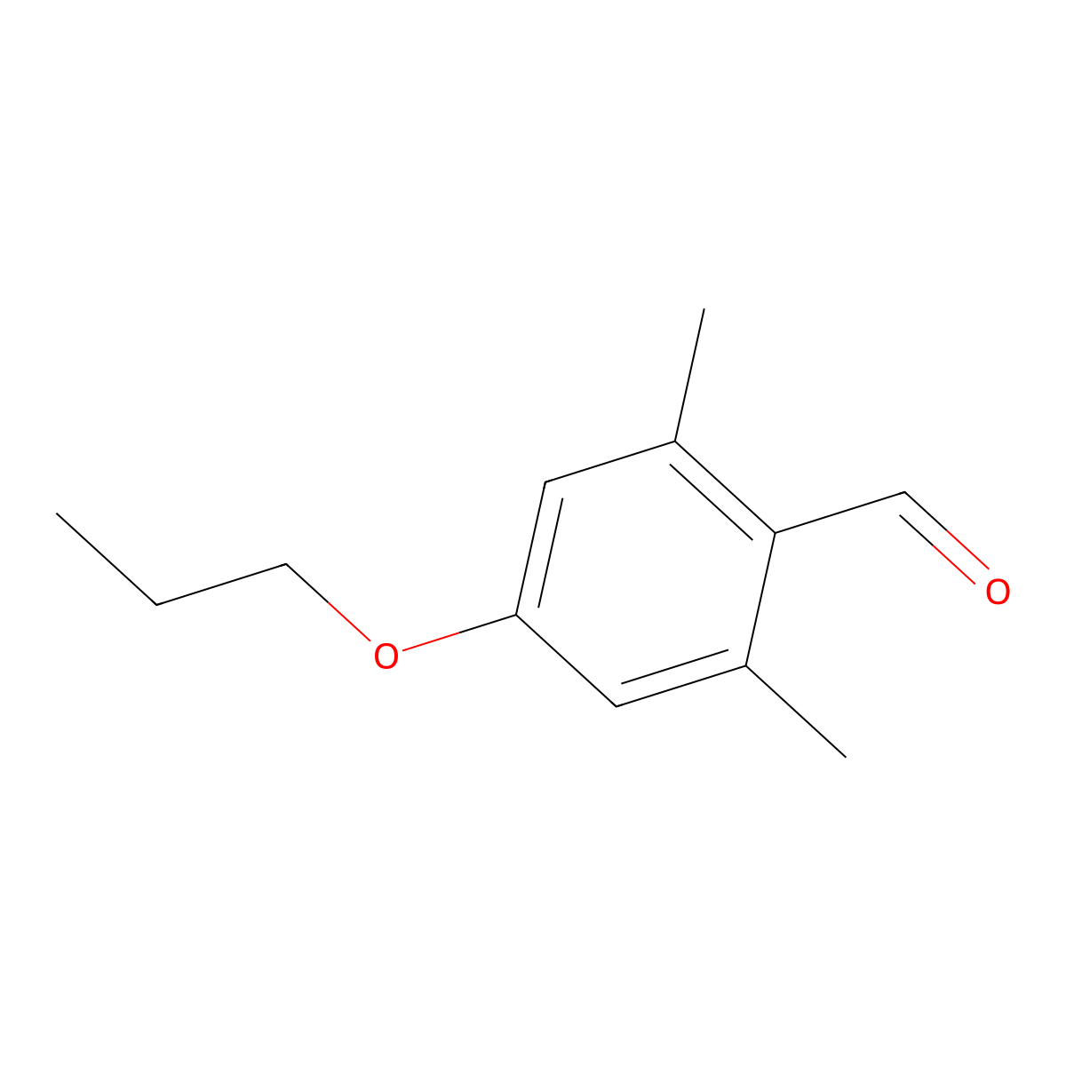 2,6-Dimethyl-4-propoxybenzaldehyde molecular structure, CAS 100256-36-8