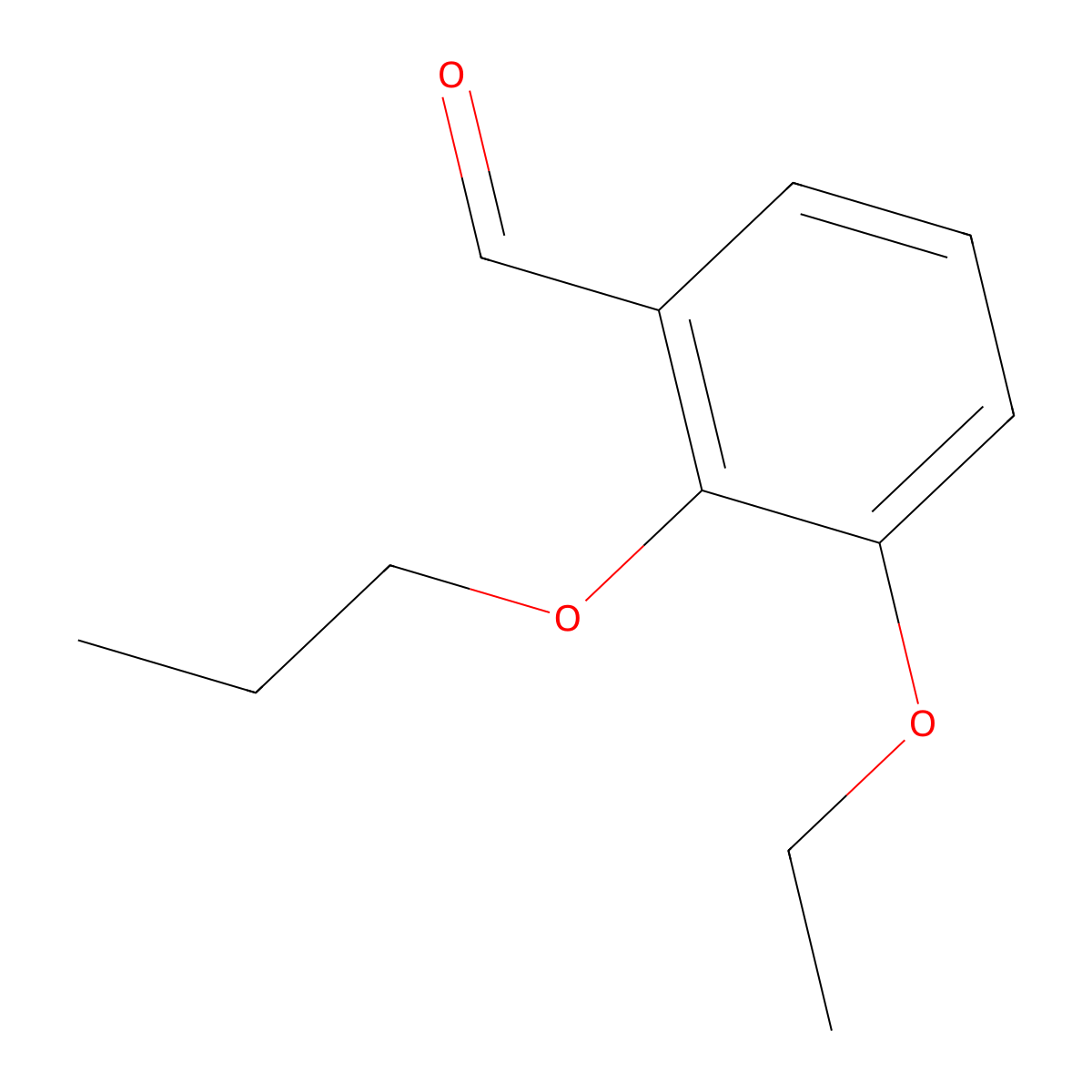 3-Ethoxy-2-propoxybenzaldehyde molecular structure, CAS 100256-89-1