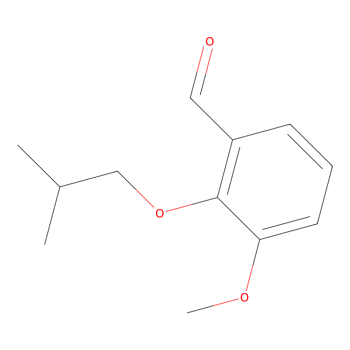 3-Methoxy-2-(2-methylpropoxy)benzaldehyde molecular structure, CAS 100256-90-4