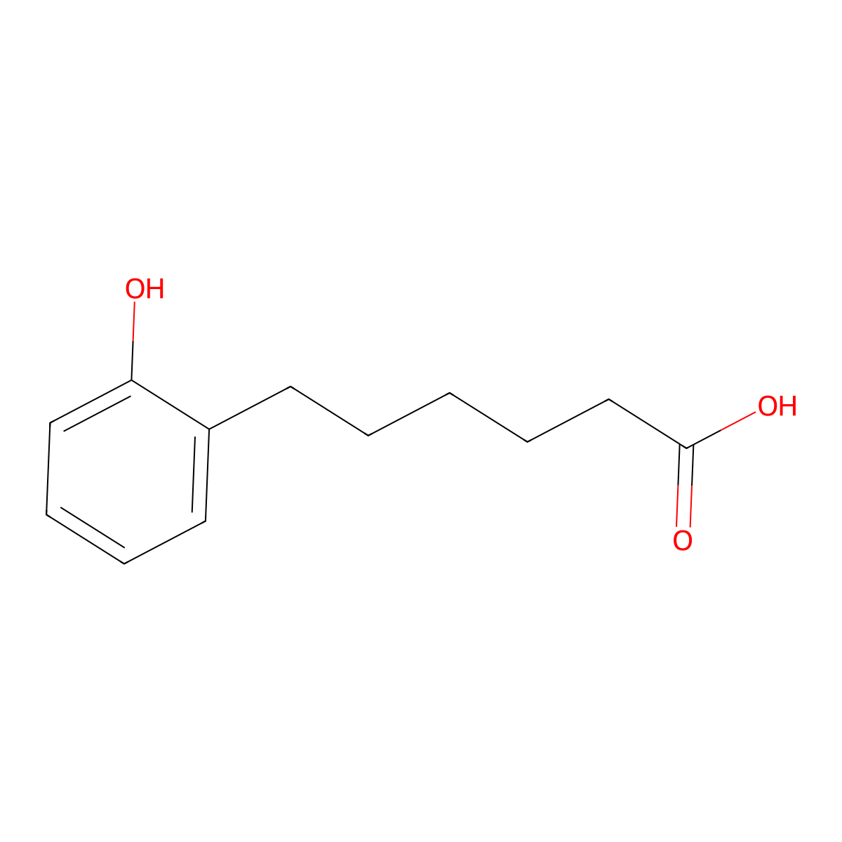 6-(2-Hydroxyphenyl)hexanoic acid molecular structure, CAS 100257-13-4