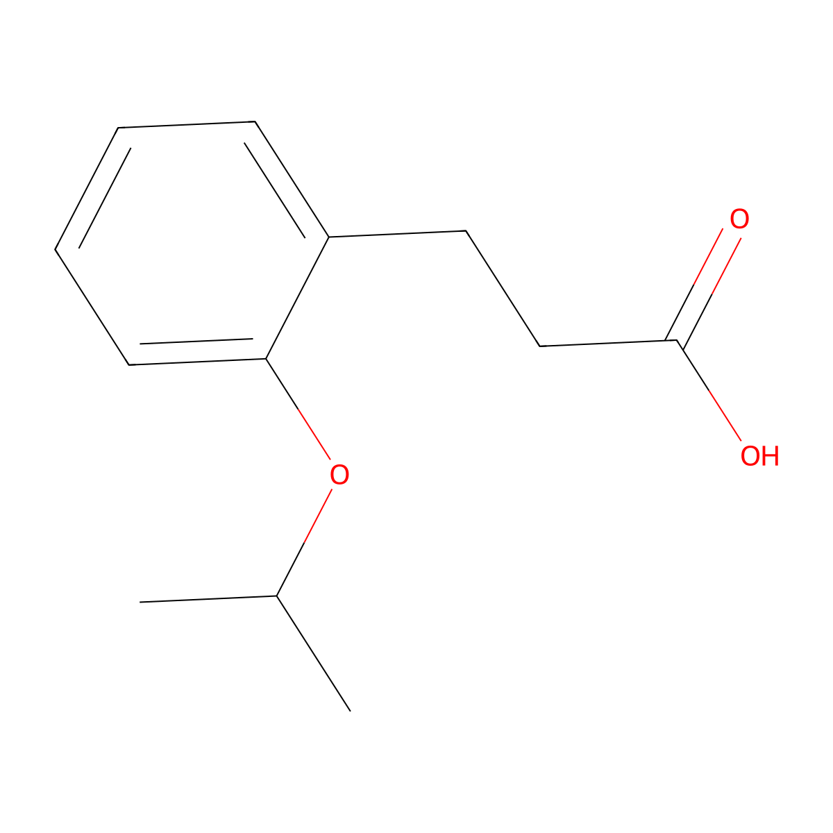 3-[2-(Propan-2-yloxy)phenyl]propanoic acid molecular structure, CAS 100257-18-9