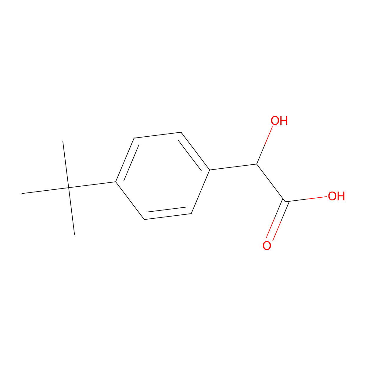 2-(4-Tert-butylphenyl)-2-hydroxyacetic acid molecular structure, CAS 100257-22-5