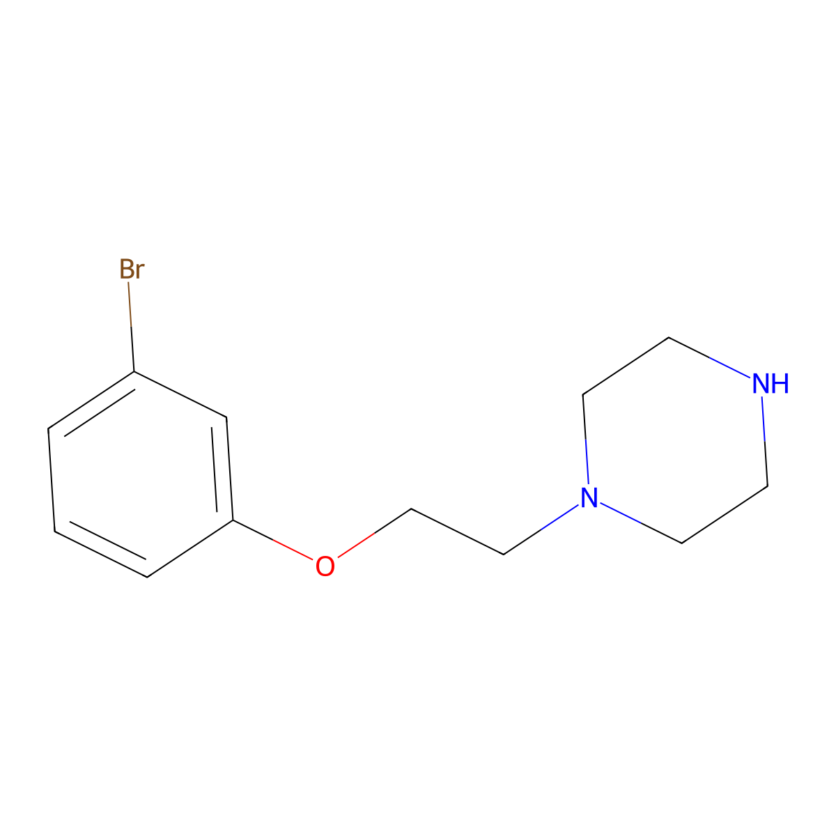 1-[2-(3-Bromophenoxy)ethyl]piperazine molecular structure, CAS 1002600-98-7