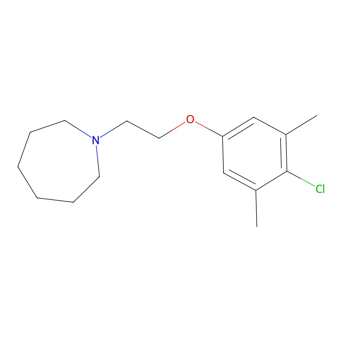 1-[2-(4-Chloro-3,5-dimethylphenoxy)ethyl]azepane molecular structure, CAS 1002600-99-8