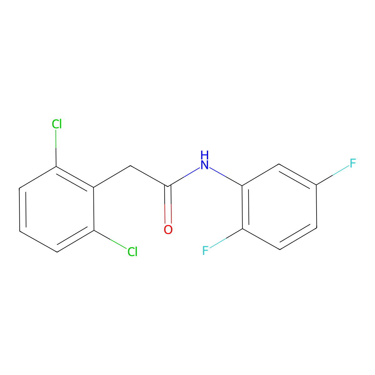 2,6-Dichloro-N-(2,5-difluorophenyl)benzeneacetamide molecular structure, CAS 1002617-55-1