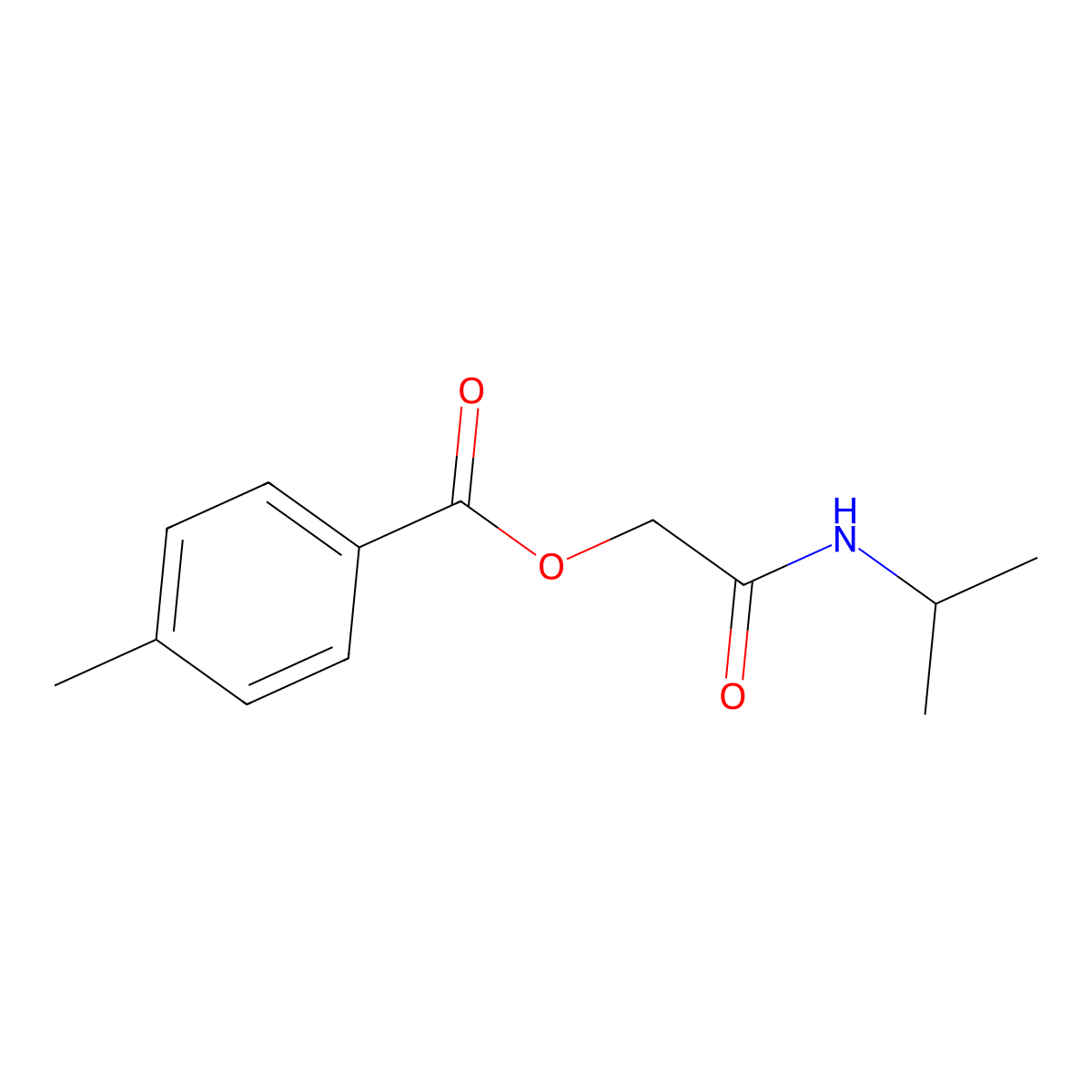 2-Oxo-2-(propan-2-ylamino)ethyl 4-methylbenzoate molecular structure, CAS 1002663-55-9