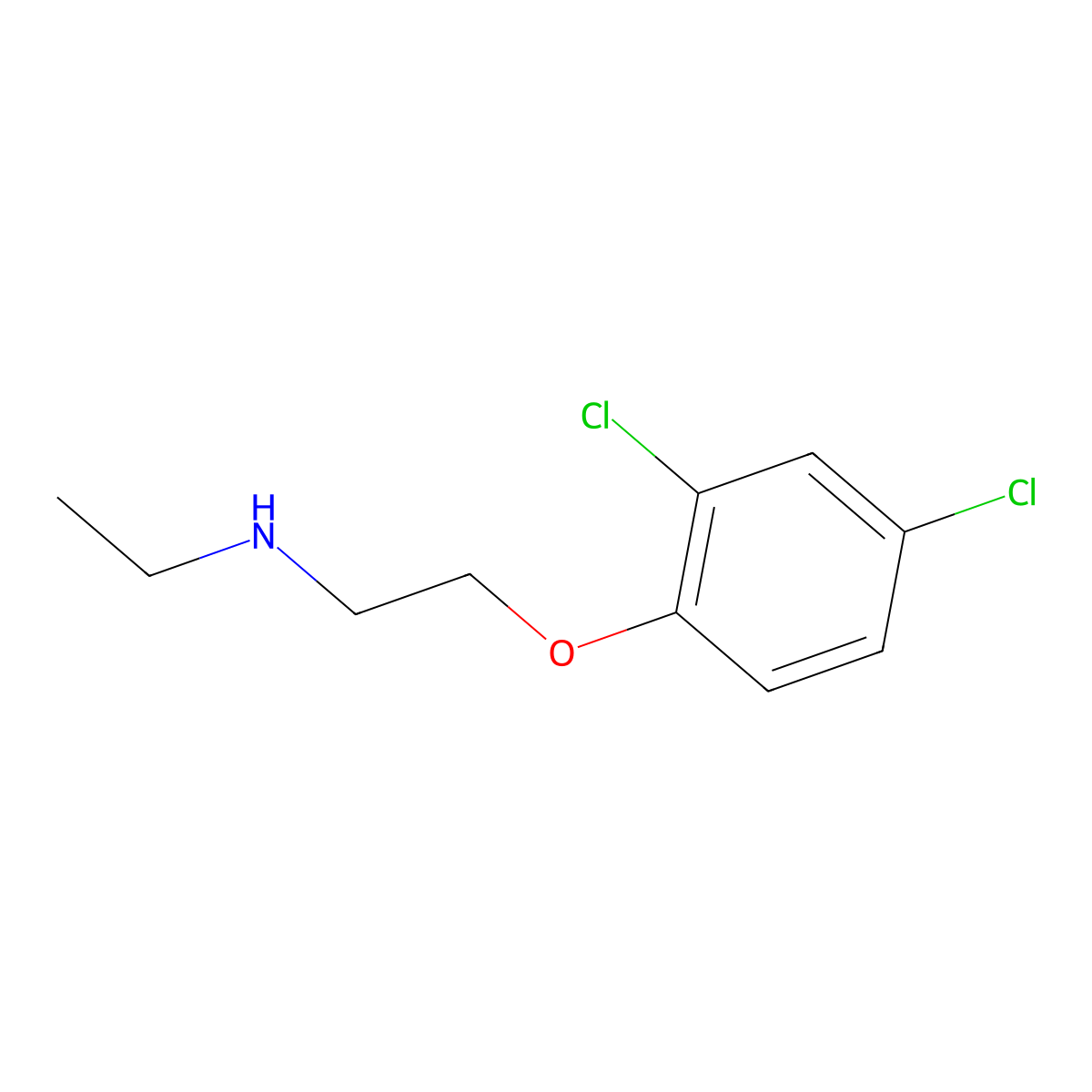 [2-(2,4-Dichlorophenoxy)ethyl](ethyl)amine molecular structure, CAS 1002678-92-3