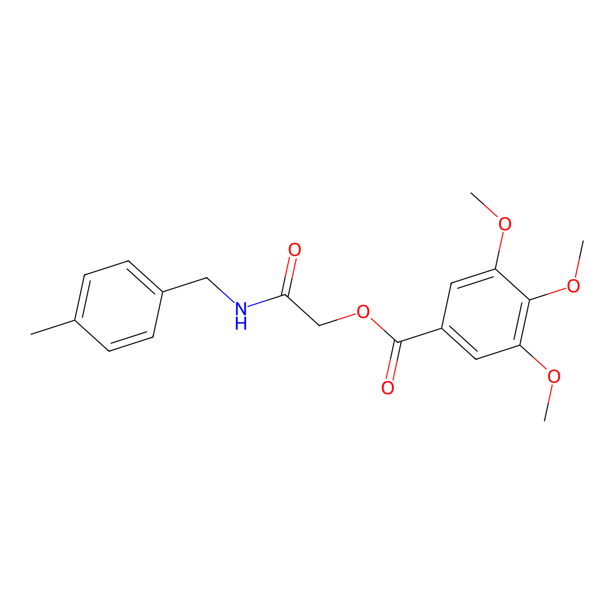 [2-[(4-Methylphenyl)methylamino]-2-oxoethyl] 3,4,5-trimethoxybenzoate molecular structure, CAS 1002683-81-9