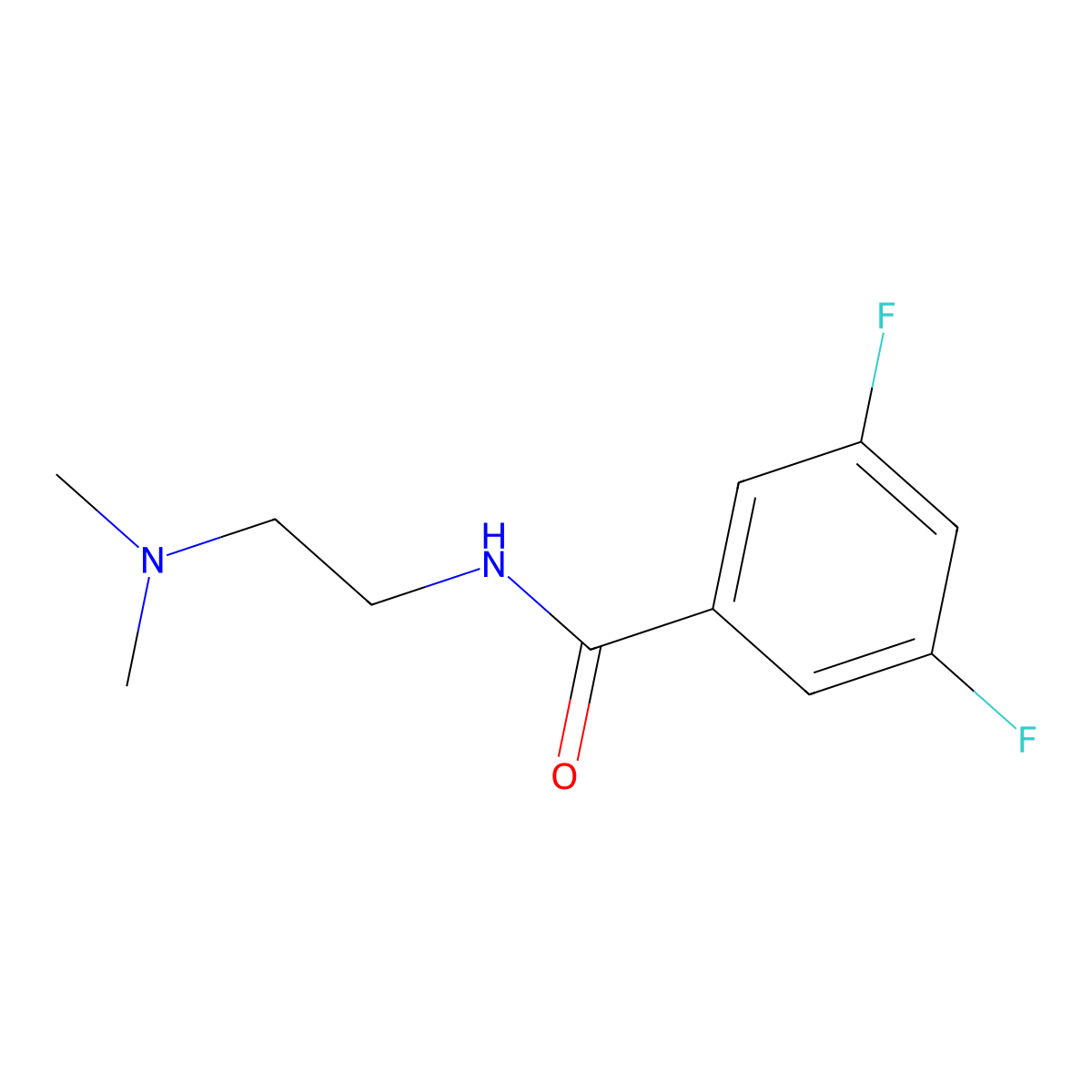 N-(2-(dimethylamino)ethyl)-3,5-difluorobenzamide molecular structure, CAS 1002693-16-4