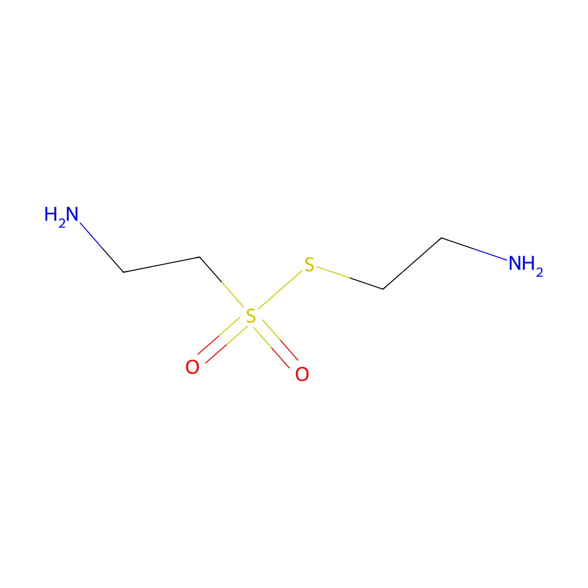 2-(2-Aminoethylsulfonylsulfanyl)ethanamine molecular structure, CAS 10027-70-0