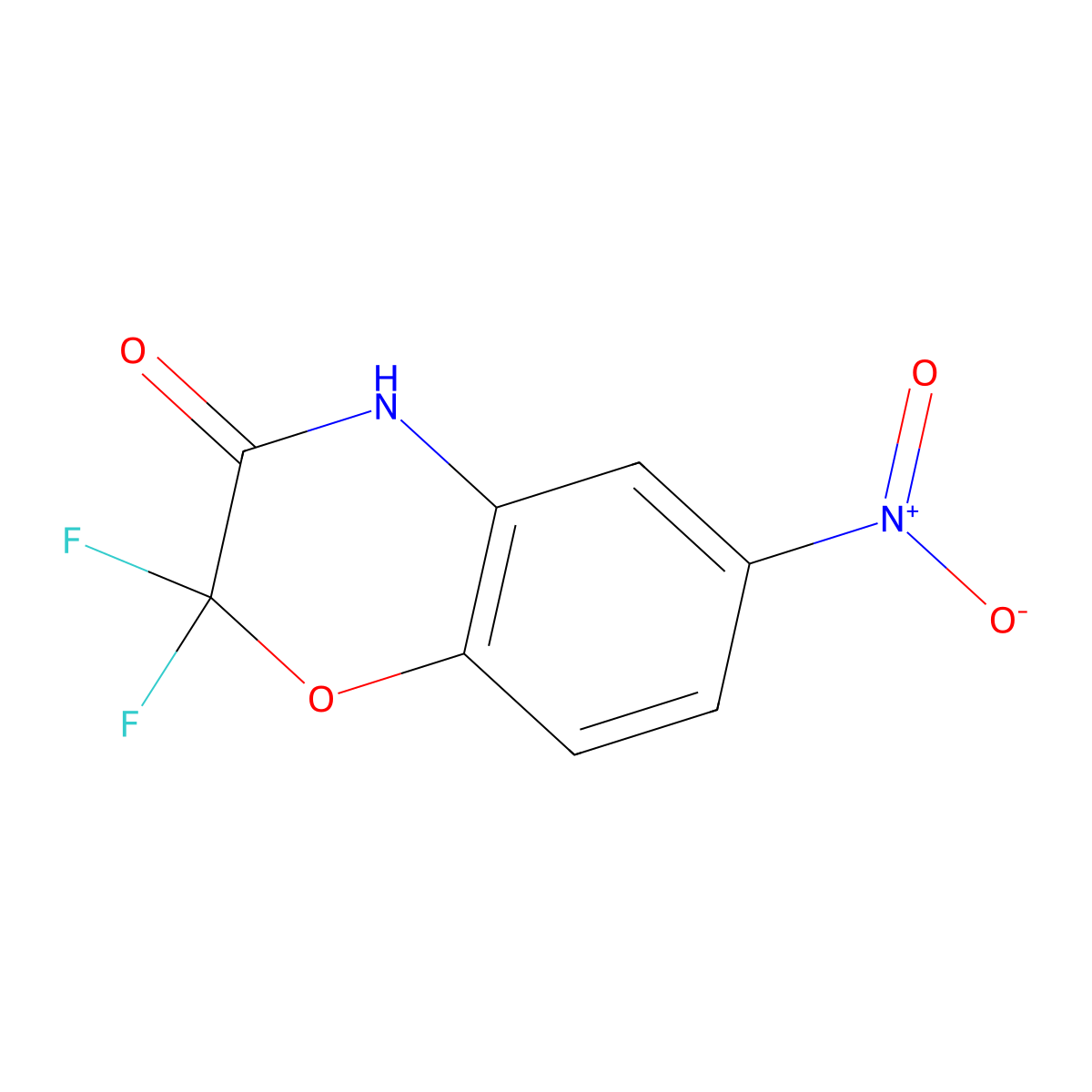 2,2-difluoro-6-nitro-2H-benzo[b][1,4]oxazin-3(4H)-one molecular structure, CAS 1002726-49-9