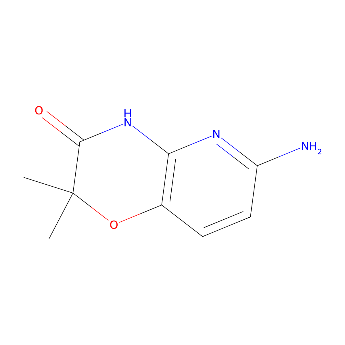 2H-Pyrido(3,2-b)-1,4-oxazin-3(4H)-one, 6-amino-2,2-dimethyl- molecular structure, CAS 1002726-62-6
