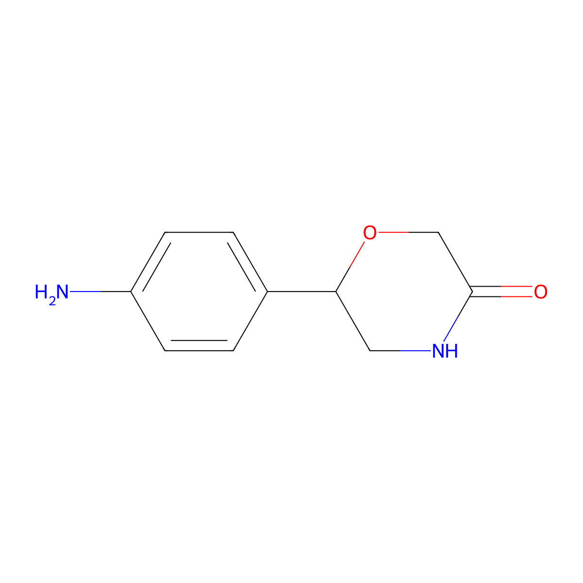 6-(4-Aminophenyl)morpholin-3-one molecular structure, CAS 1002726-94-4