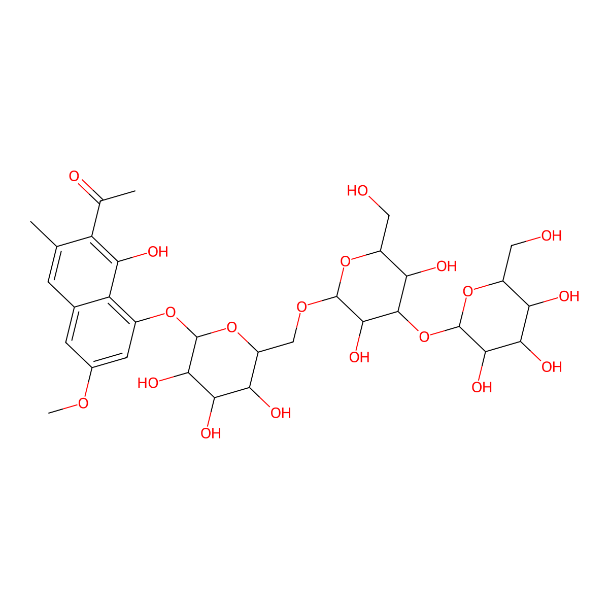 Torachrysone Triglucoside molecular structure, CAS 1002727-58-3