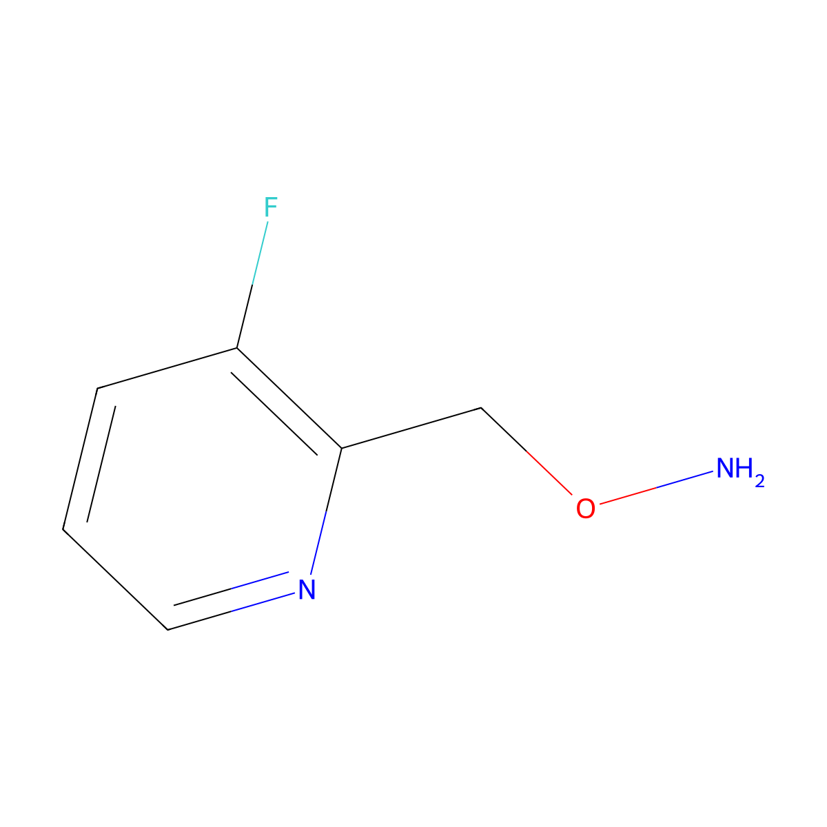 O-[(3-fluoropyridin-2-yl)methyl]hydroxylamine molecular structure, CAS 1002750-87-9