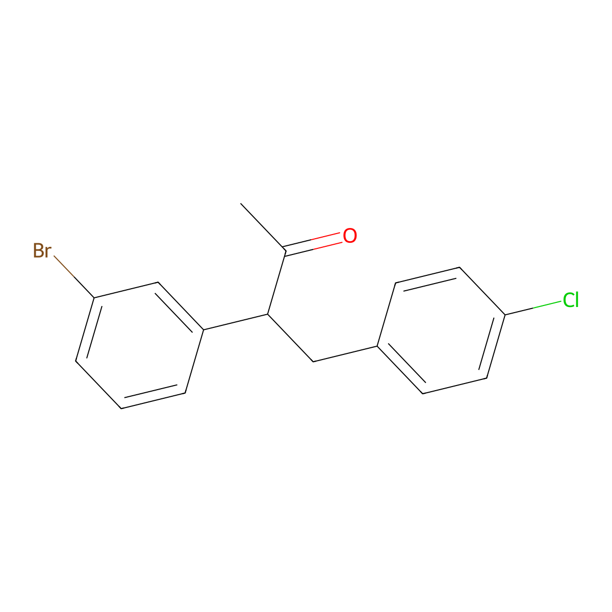 (3S)-3-(3-Bromophenyl)-4-(4-chlorophenyl)-2-butanone molecular structure, CAS 1002752-54-6